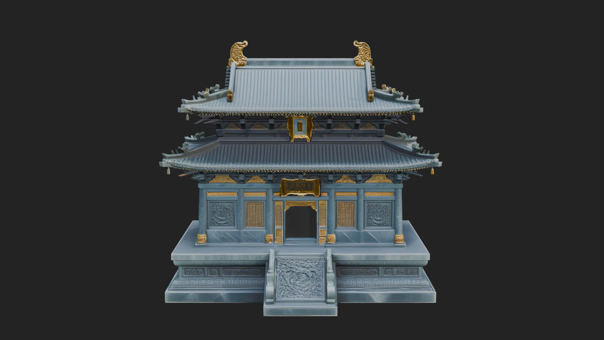 Tiered Pagoda Hall Temple Design 23 3D Print Model 3D Model