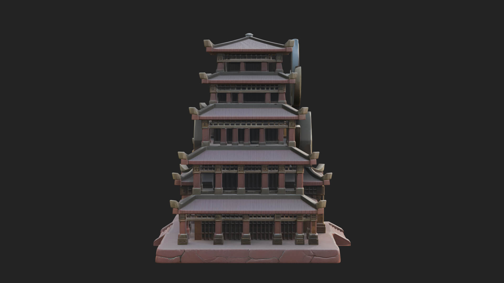Tiered Pagoda Hall Temple Design 45 3D Print Model 3D Model