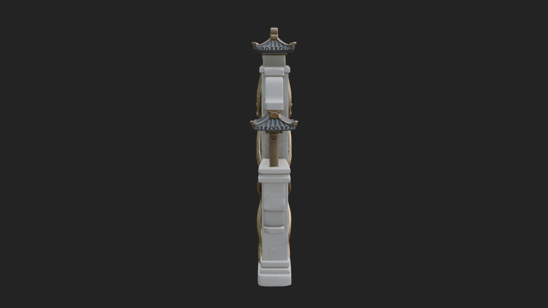 Tiered Pagoda Hall Temple Design 5 3D Print Model 3D Model