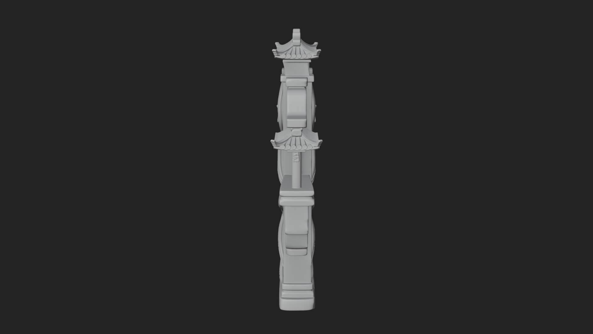 Tiered Pagoda Hall Temple Design 5 3D Print Model 3D Model