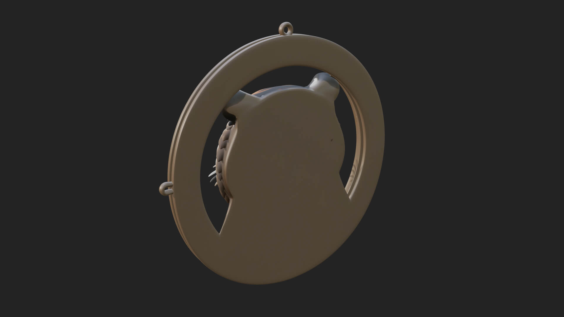Tiger Head Oval Relief Plaque Design 1 3D Print Model 3D Model