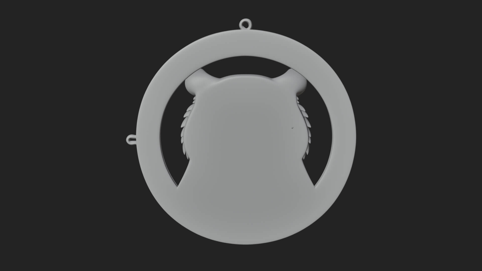 Tiger Head Oval Relief Plaque Design 1 3D Print Model 3D Model