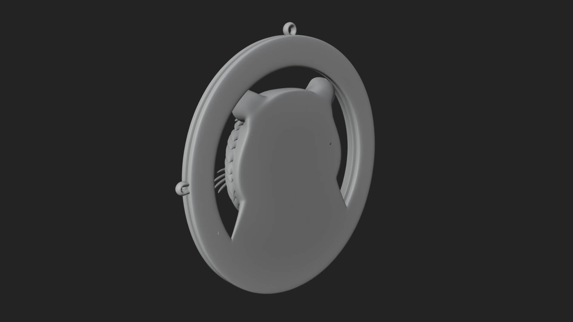 Tiger Head Oval Relief Plaque Design 1 3D Print Model 3D Model