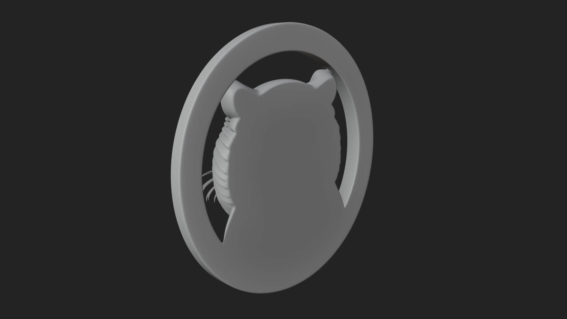 Tiger Head Oval Relief Plaque Design 2 3D Print Model 3D Model