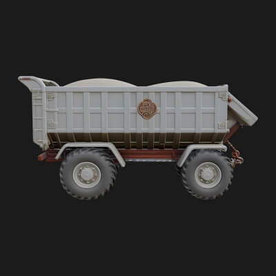 Tipper Trailer Model Design 1 3D Print Model