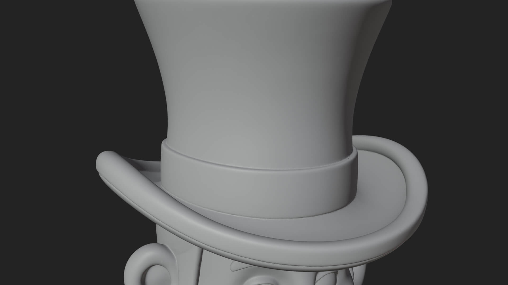 Top Hat Gentleman Statue Design 2 3D Print Model 3D Model