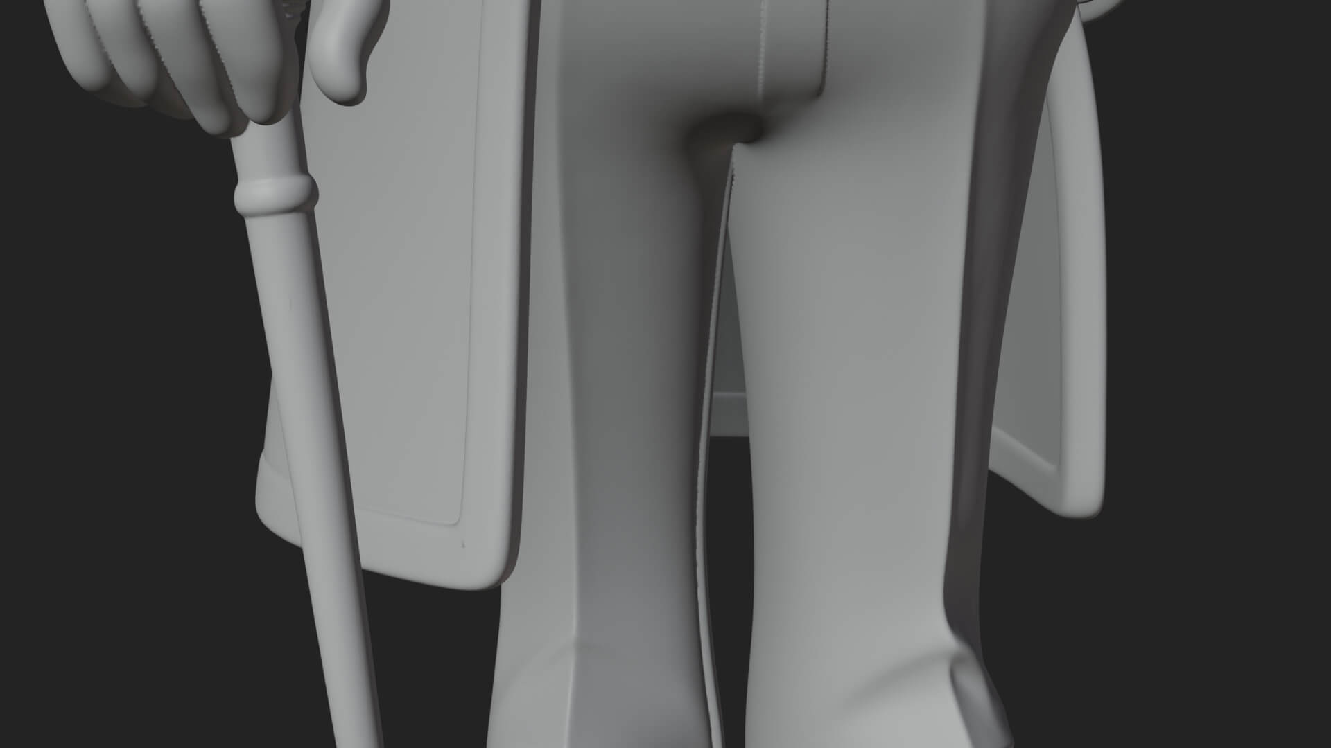 Top Hat Gentleman Statue Design 2 3D Print Model 3D Model
