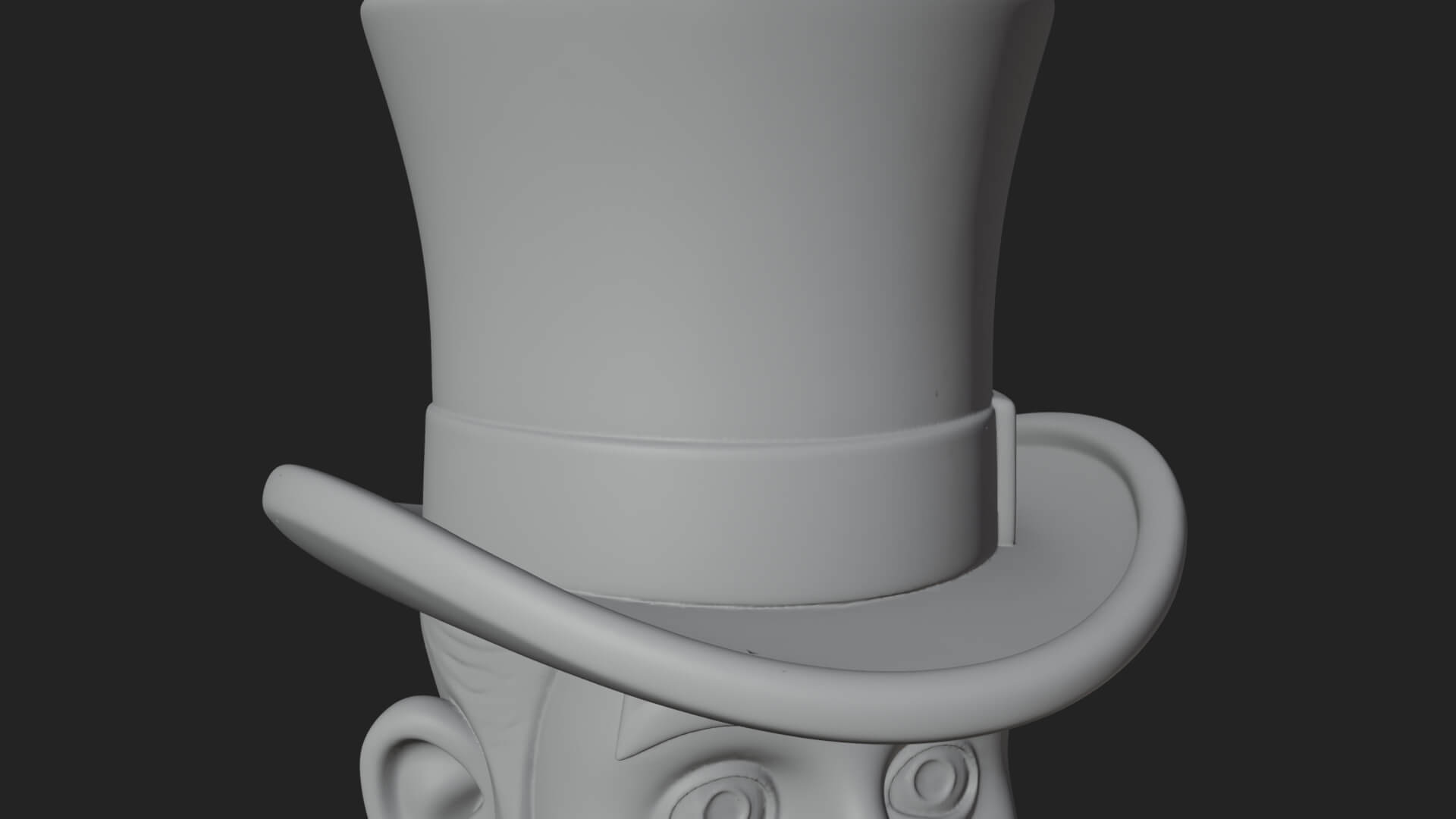 Top Hat Gentleman Statue Design 3 3D Print Model 3D Model