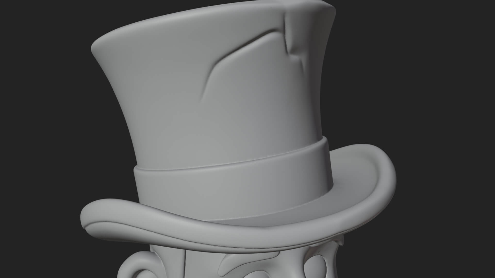 Top Hat Gentleman Statue Design 4 3D Print Model 3D Model