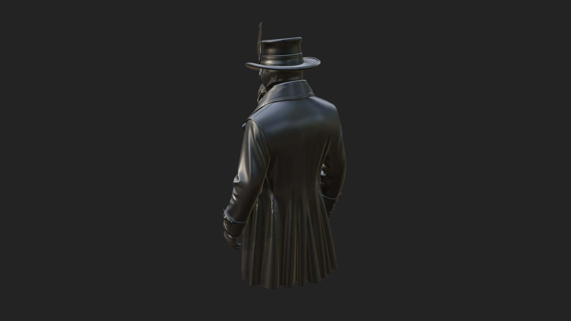 Top Hat Gentleman Statue Design 5 3D Print Model 3D Model