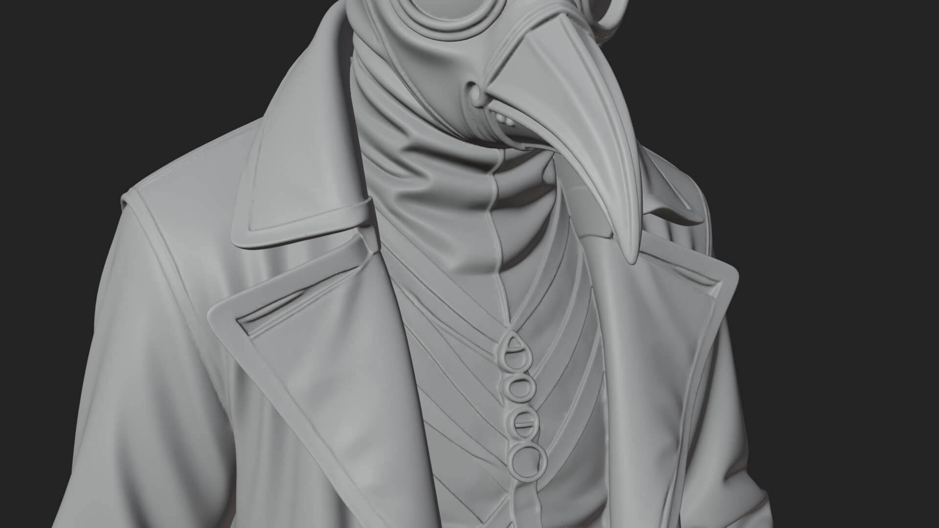 Top Hat Gentleman Statue Design 5 3D Print Model 3D Model