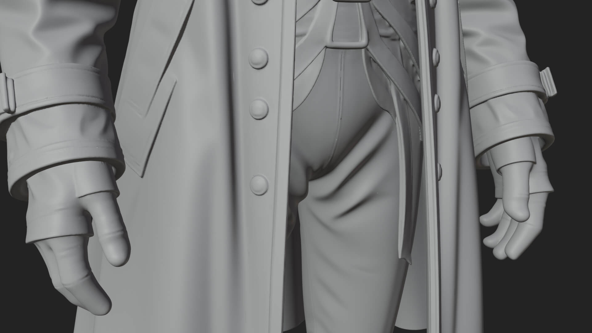 Top Hat Gentleman Statue Design 5 3D Print Model 3D Model