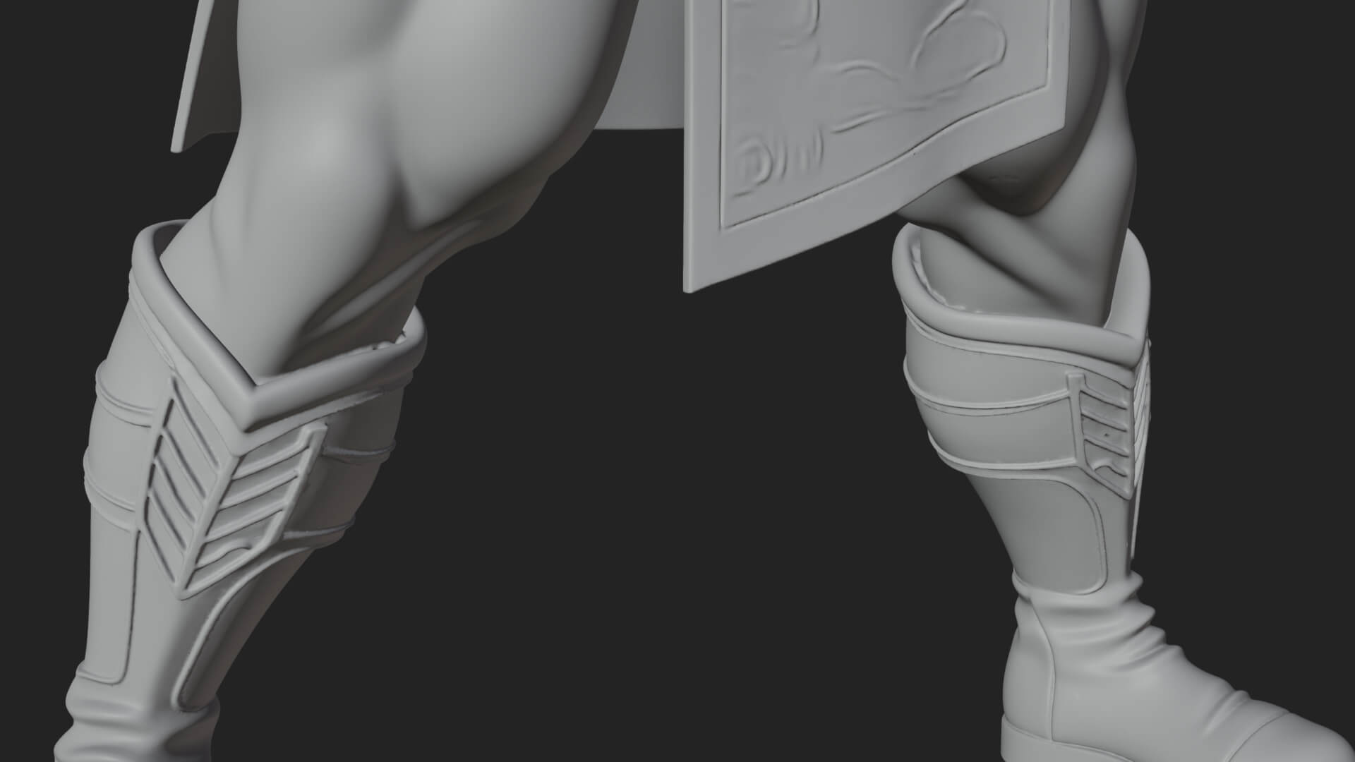 Topknot Martial Warrior Statue Design 9 3D Print Model 3D Model