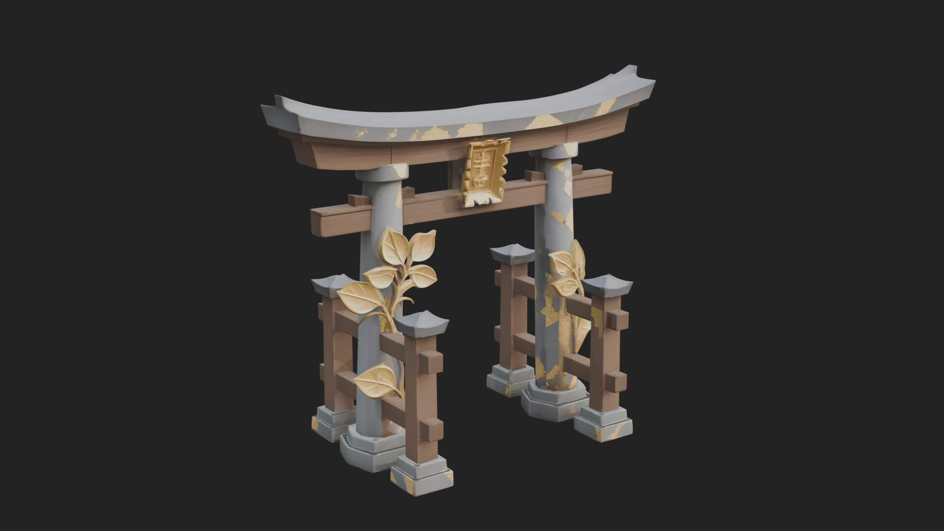 Torii Shrine Gate Design 1 3D Print Model 3D Model