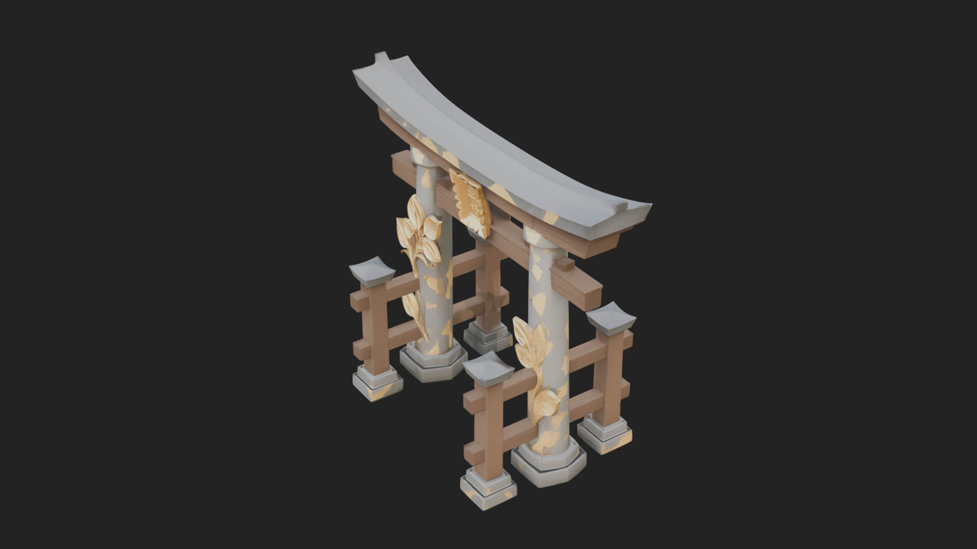Torii Shrine Gate Design 1 3D Print Model 3D Model