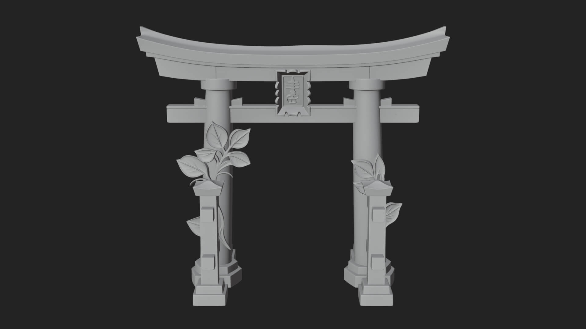 Torii Shrine Gate Design 1 3D Print Model 3D Model