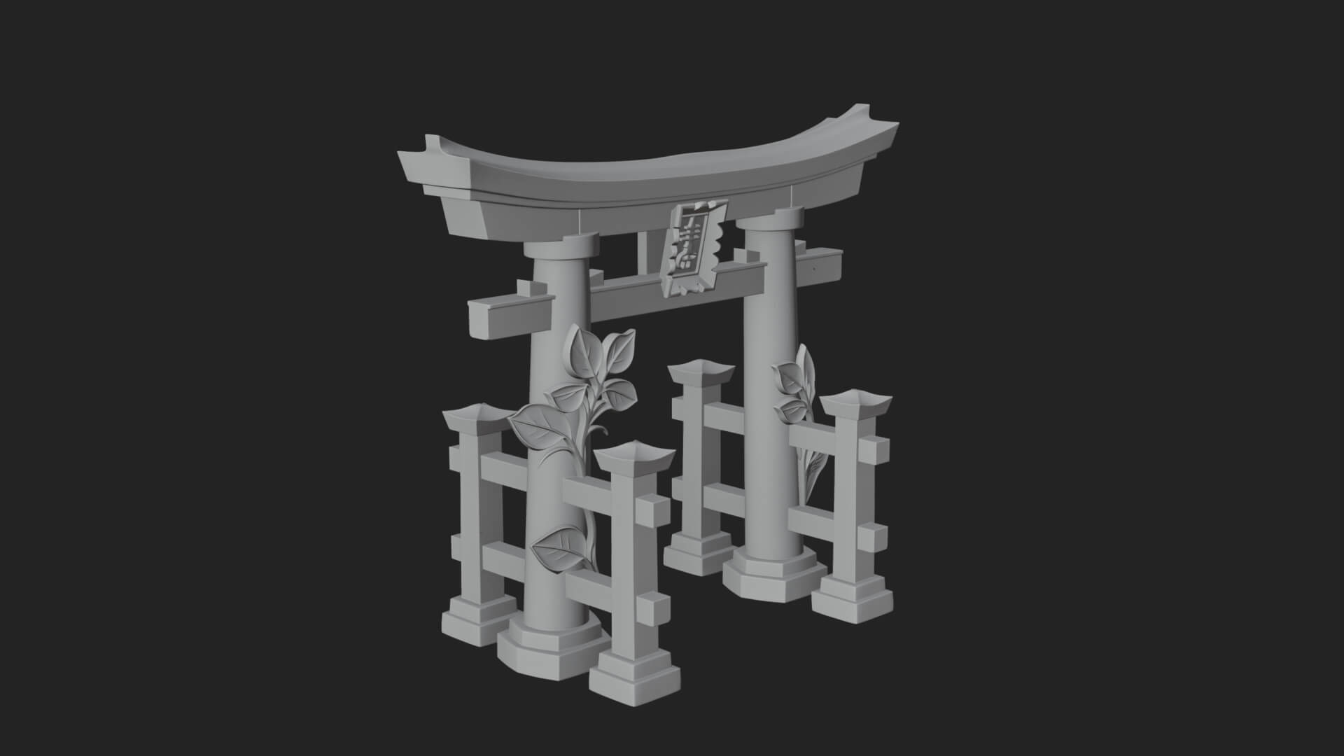 Torii Shrine Gate Design 1 3D Print Model 3D Model