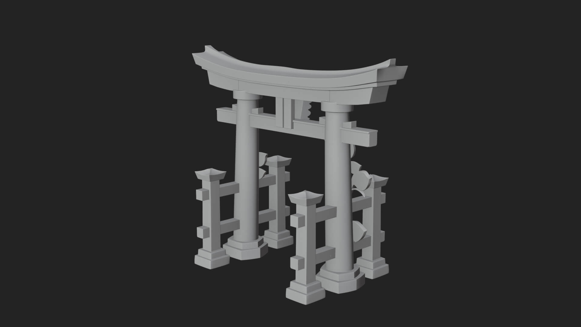 Torii Shrine Gate Design 1 3D Print Model 3D Model