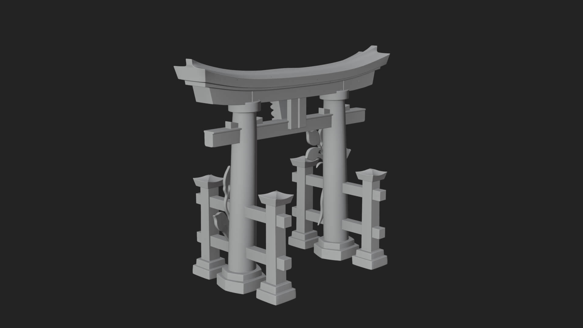 Torii Shrine Gate Design 1 3D Print Model 3D Model