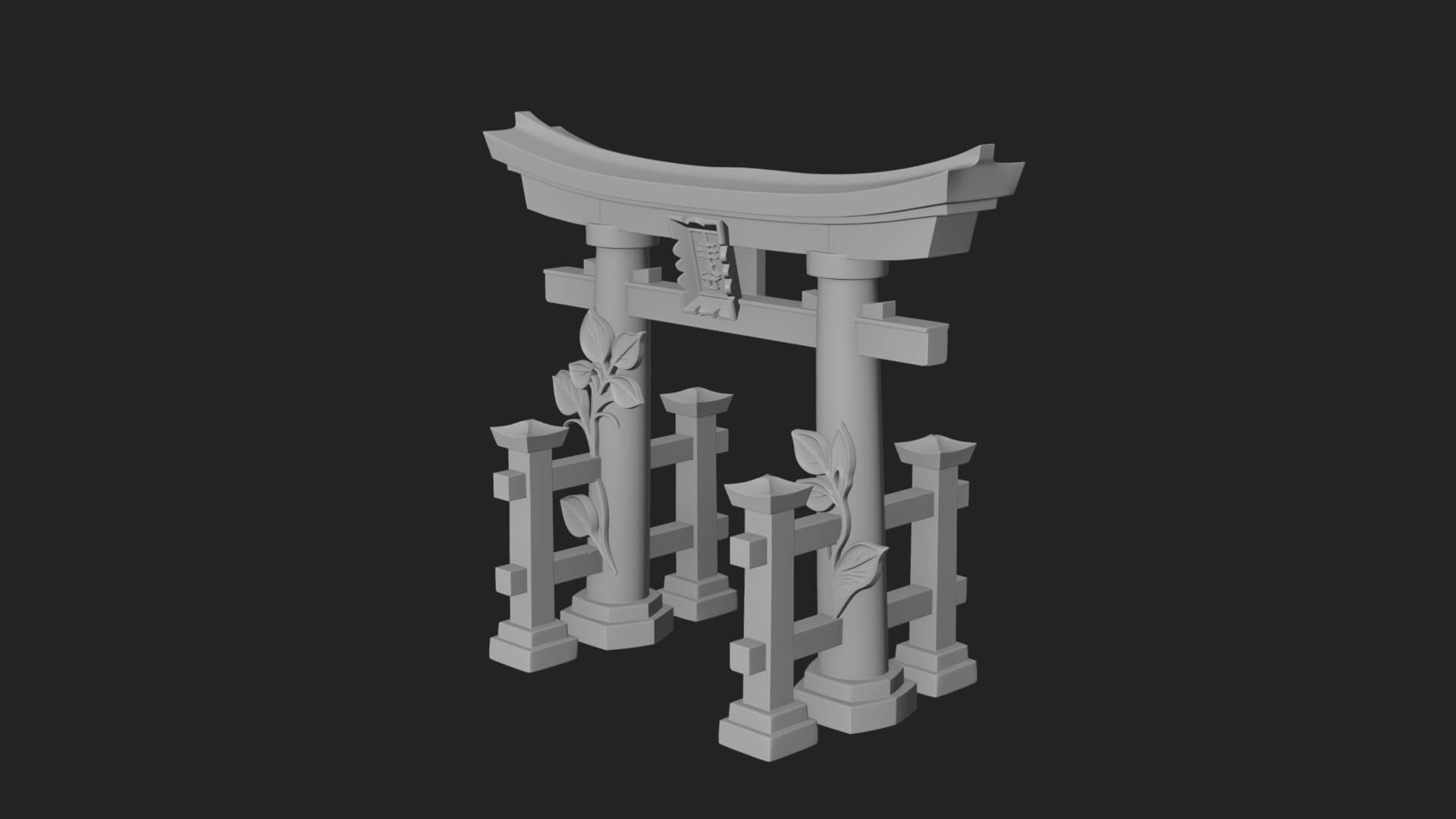 Torii Shrine Gate Design 1 3D Print Model 3D Model
