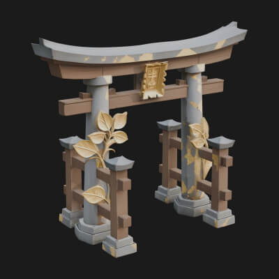 Torii Shrine Gate Design 1 3D Print Model