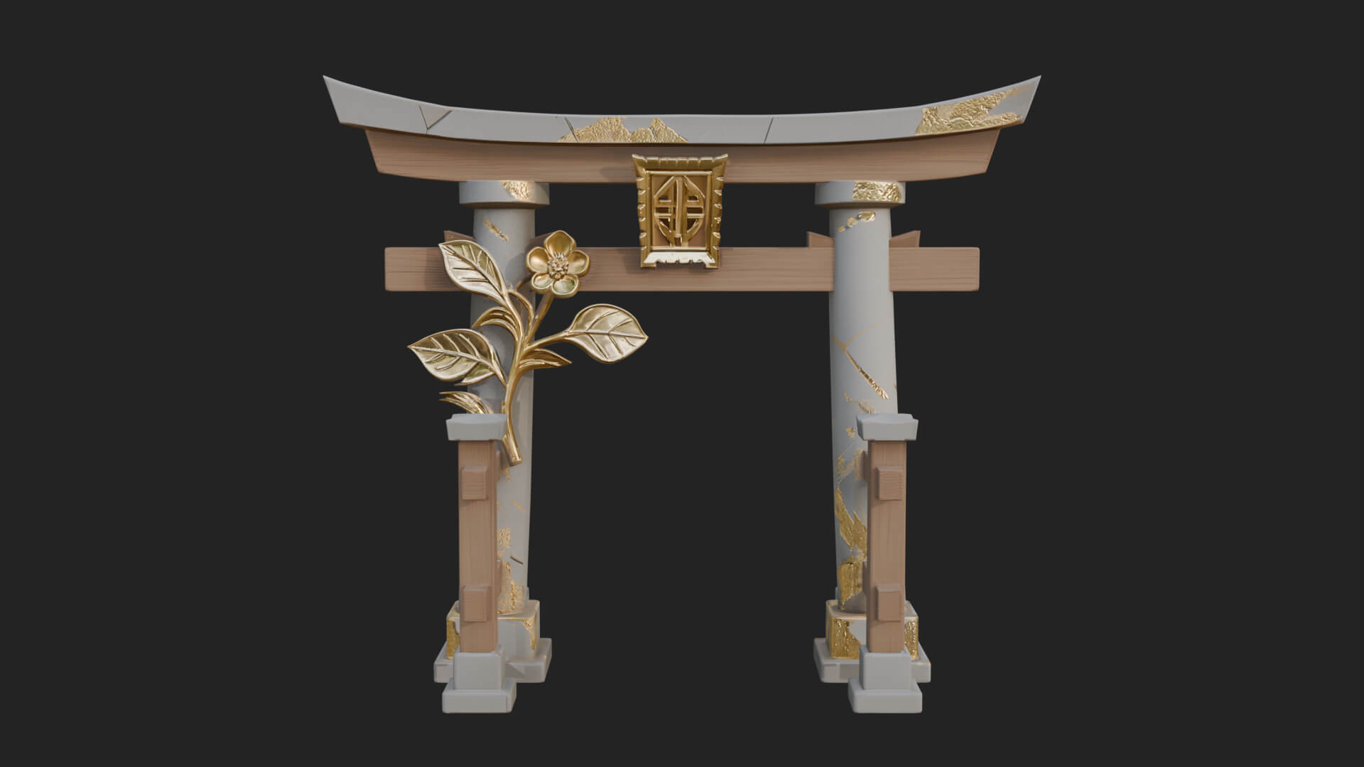 Torii Shrine Gate Design 2 3D Print Model 3D Model