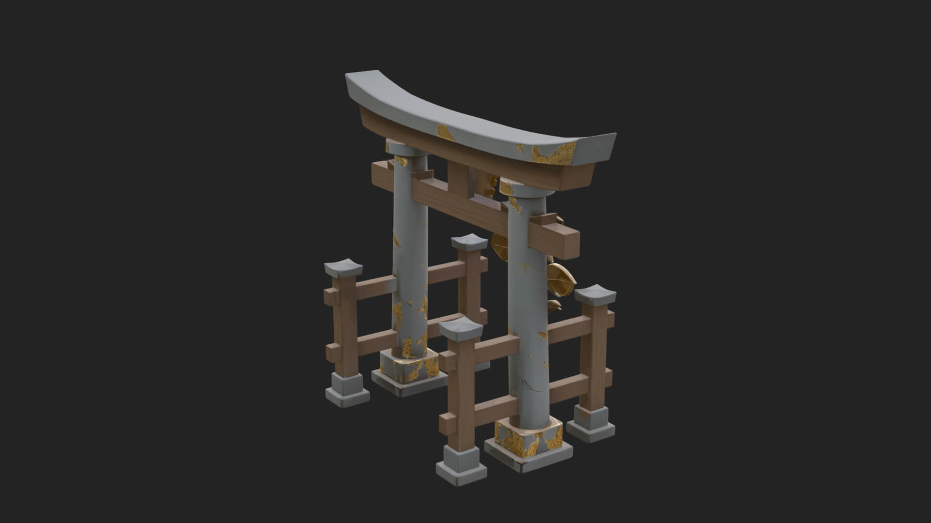 Torii Shrine Gate Design 2 3D Print Model 3D Model