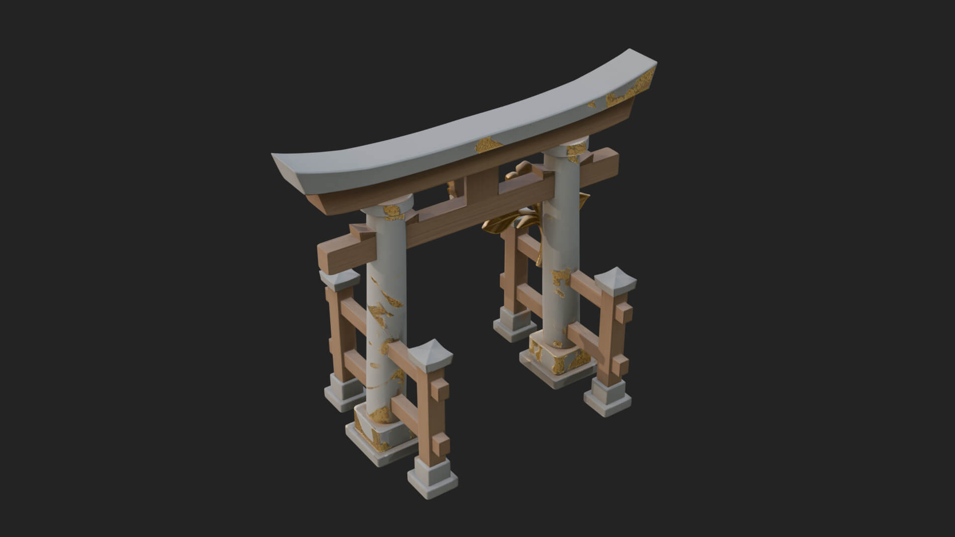 Torii Shrine Gate Design 2 3D Print Model 3D Model