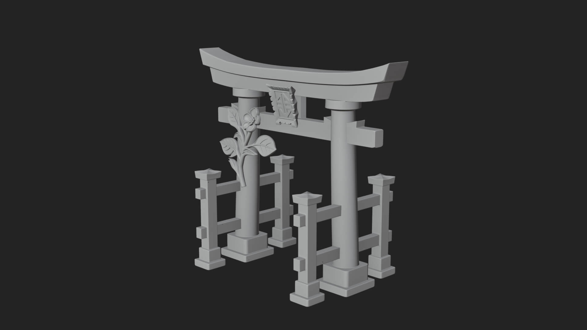 Torii Shrine Gate Design 2 3D Print Model 3D Model