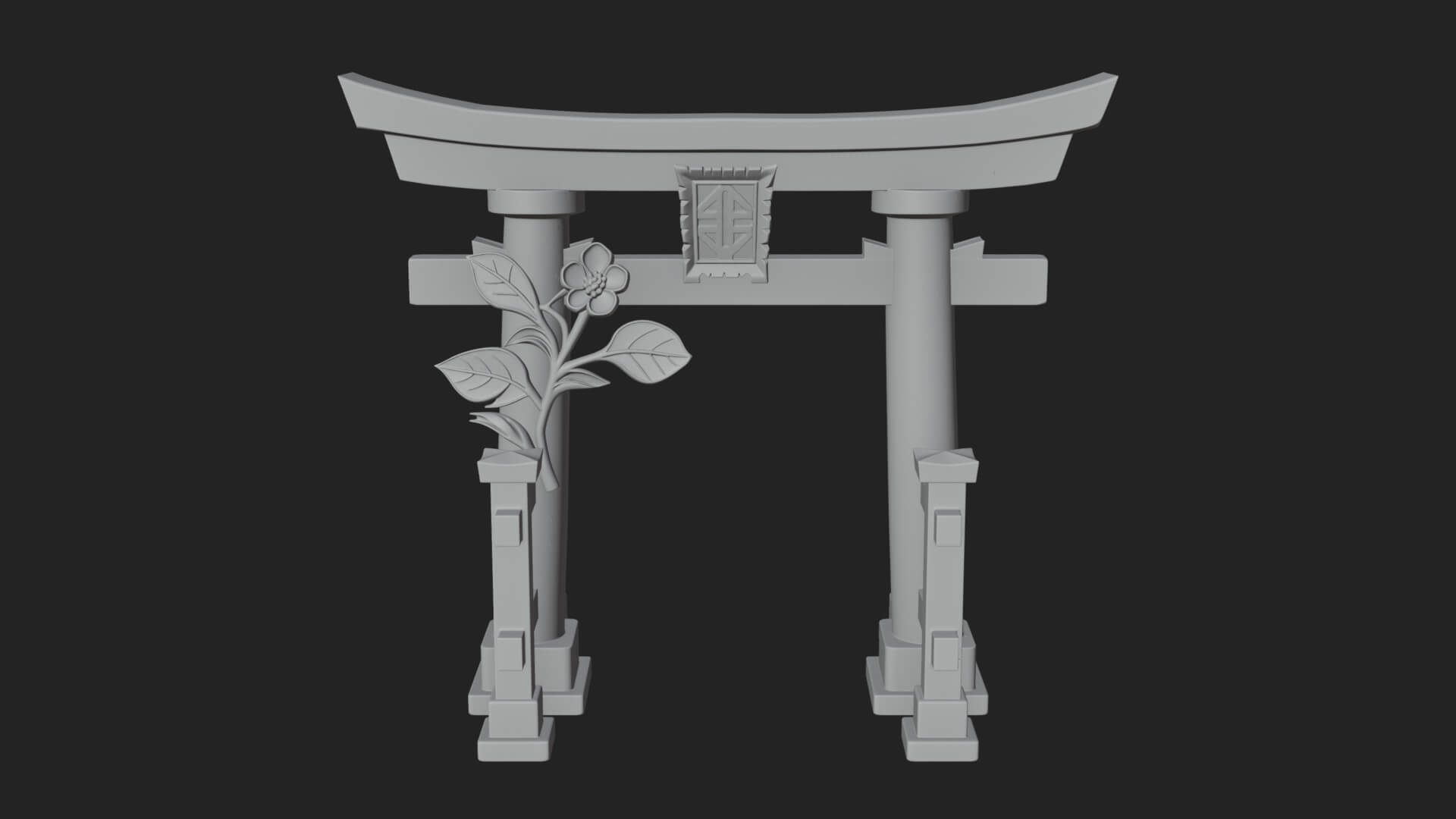 Torii Shrine Gate Design 2 3D Print Model 3D Model