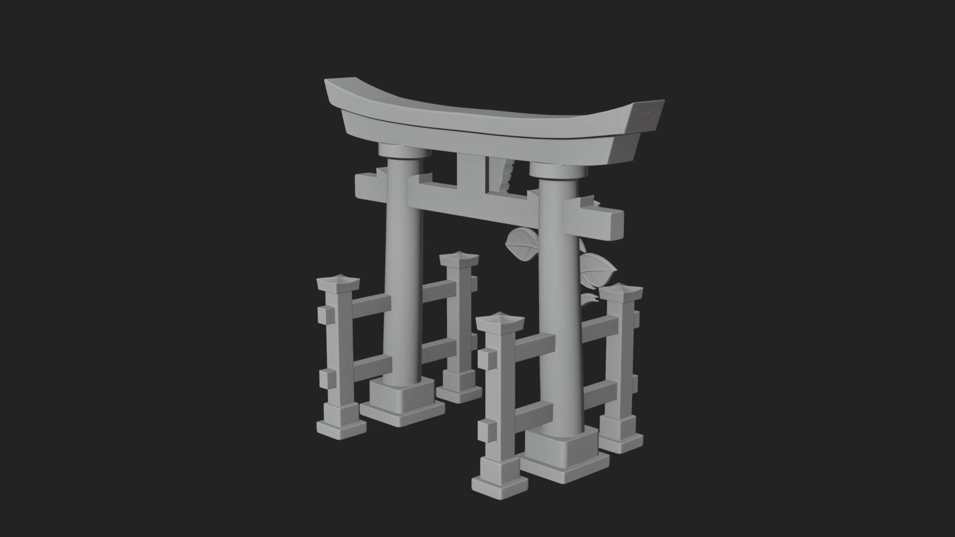 Torii Shrine Gate Design 2 3D Print Model 3D Model