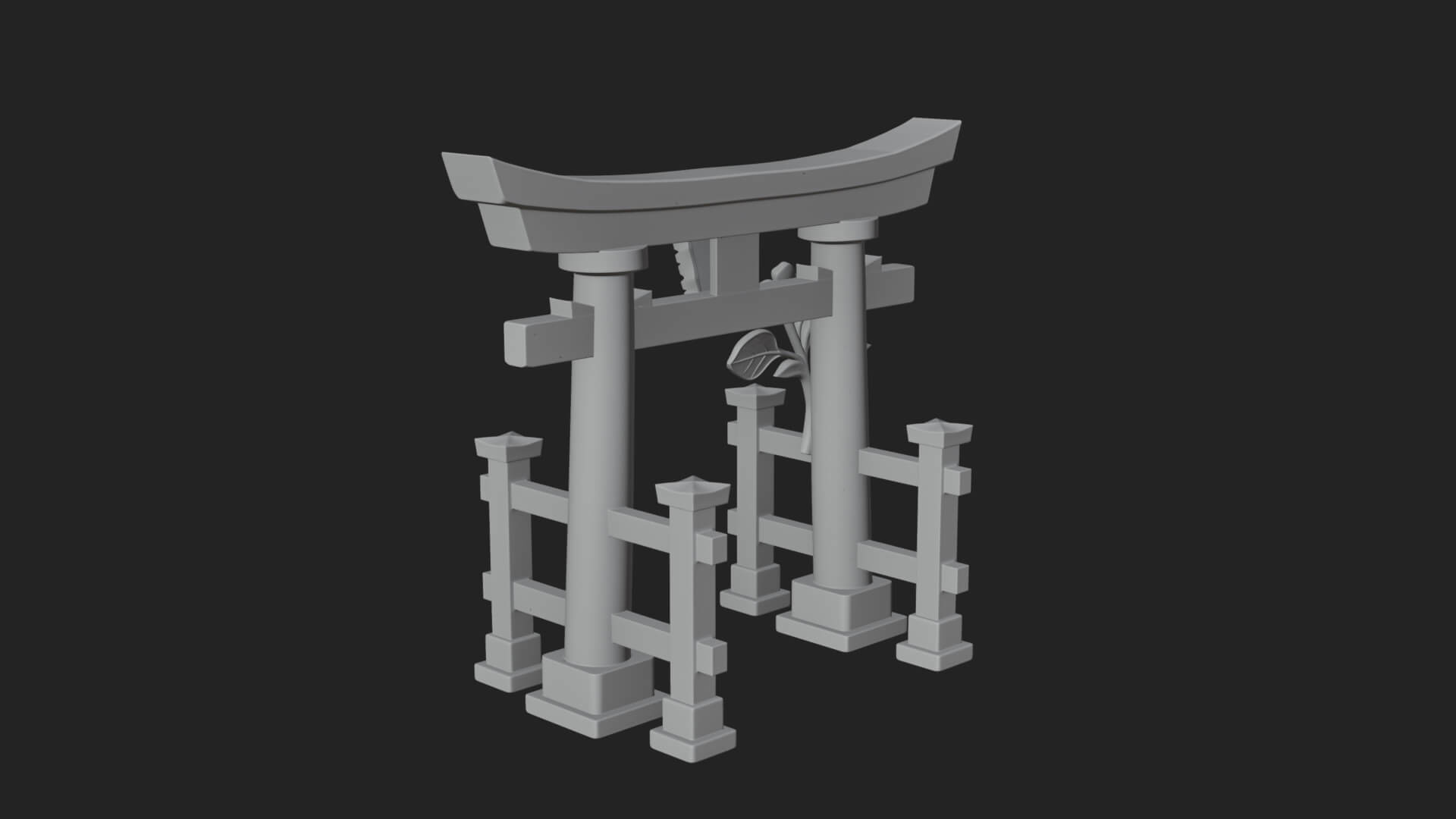 Torii Shrine Gate Design 2 3D Print Model 3D Model
