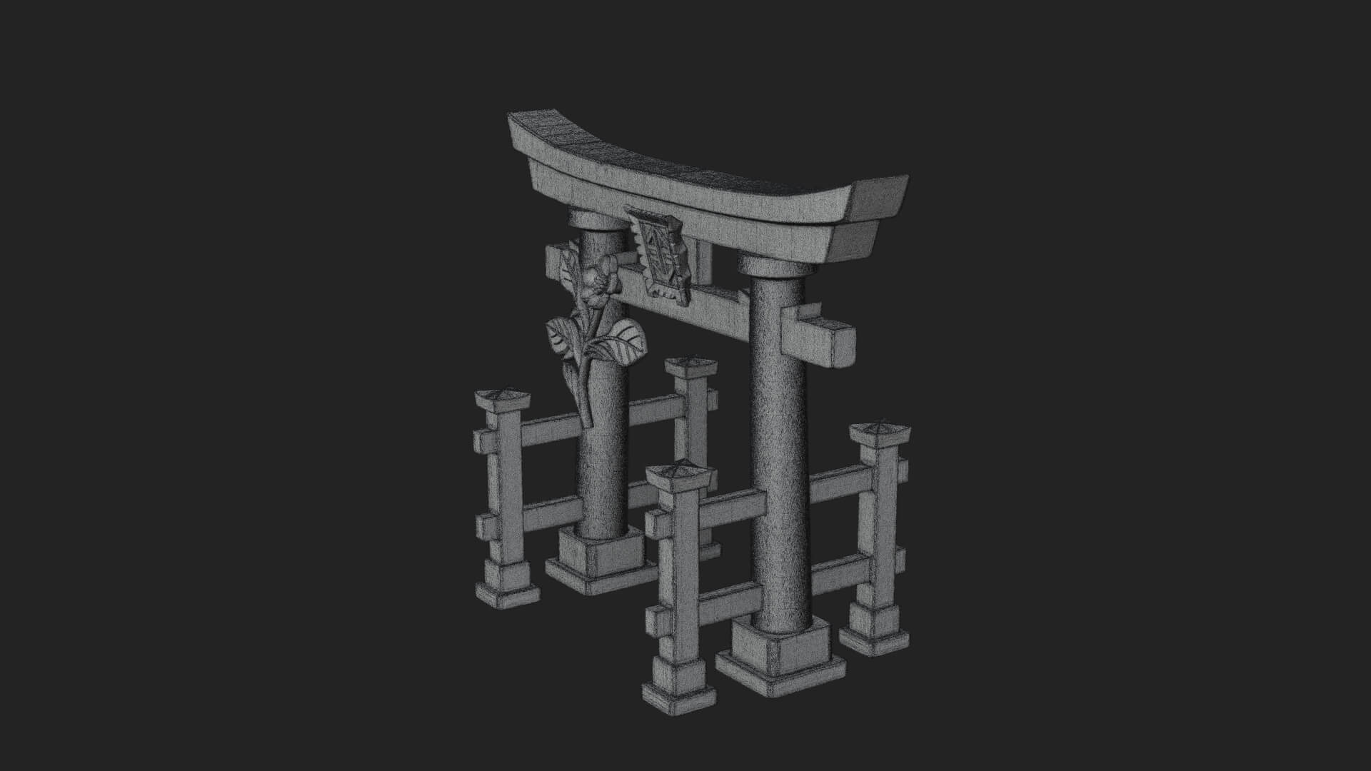 Torii Shrine Gate Design 2 3D Print Model 3D Model