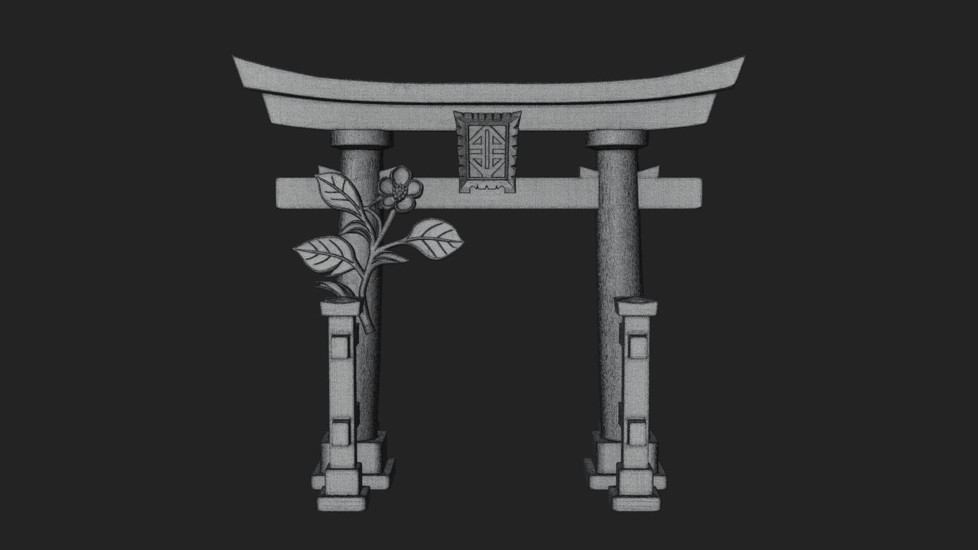 Torii Shrine Gate Design 2 3D Print Model 3D Model