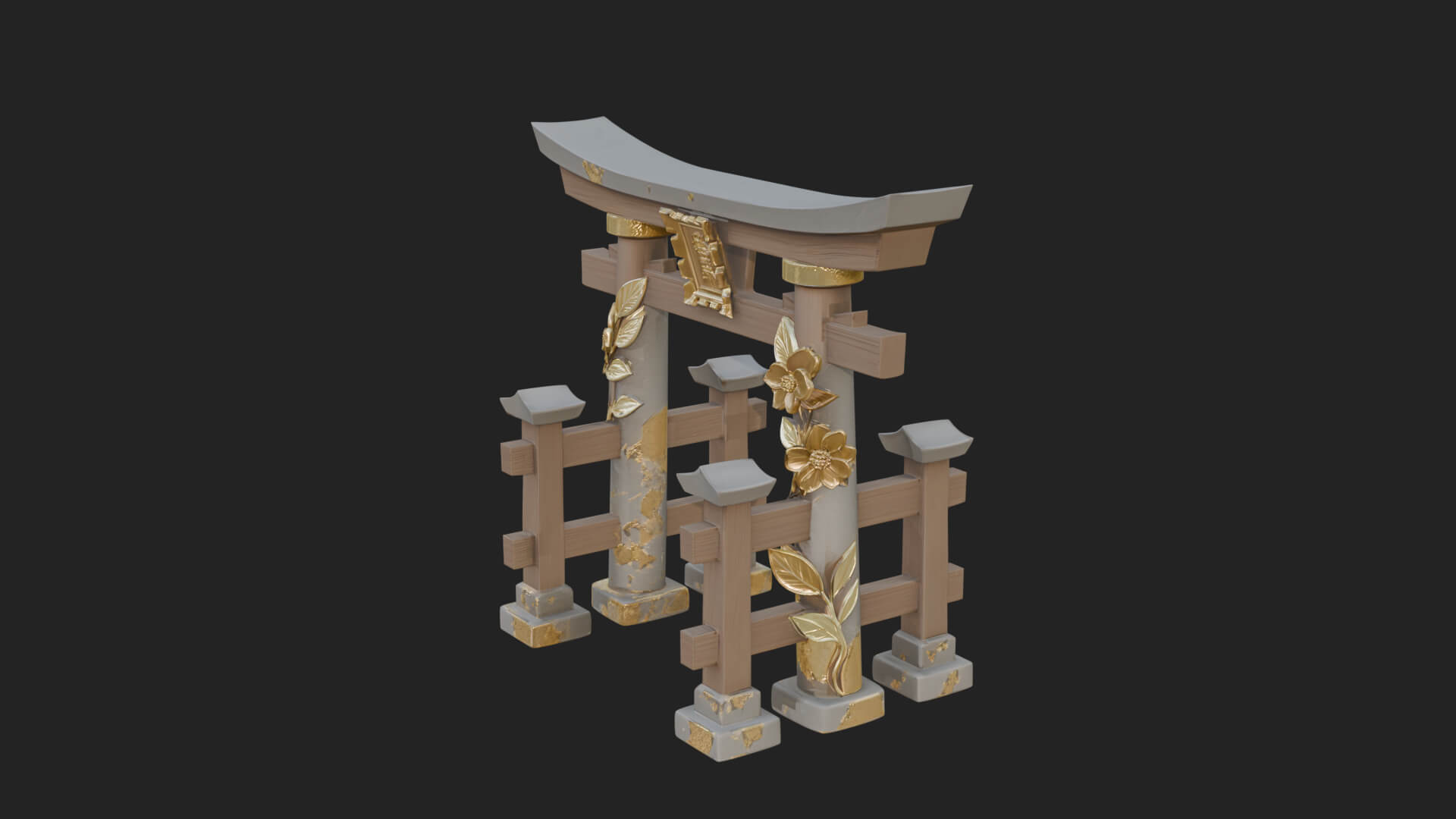 Torii Shrine Gate Design 3 3D Print Model 3D Model