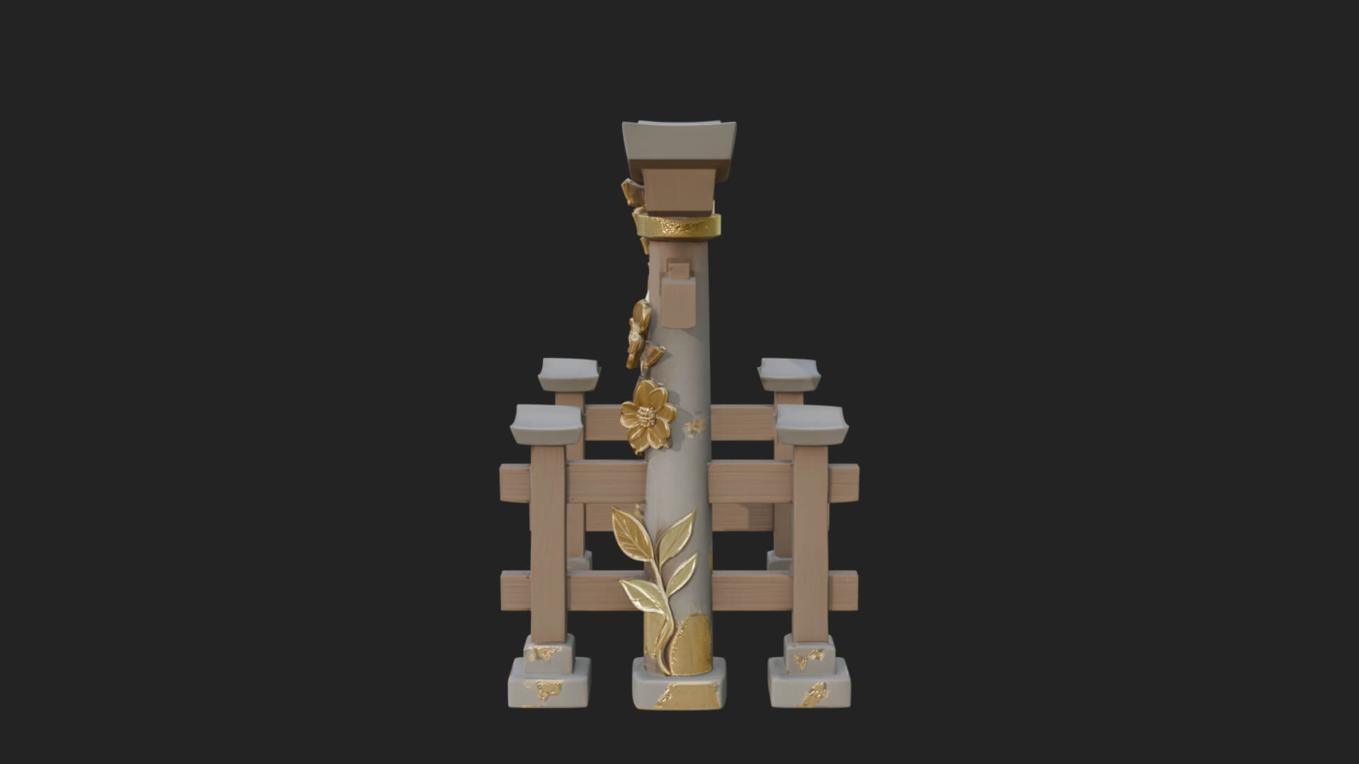 Torii Shrine Gate Design 3 3D Print Model 3D Model
