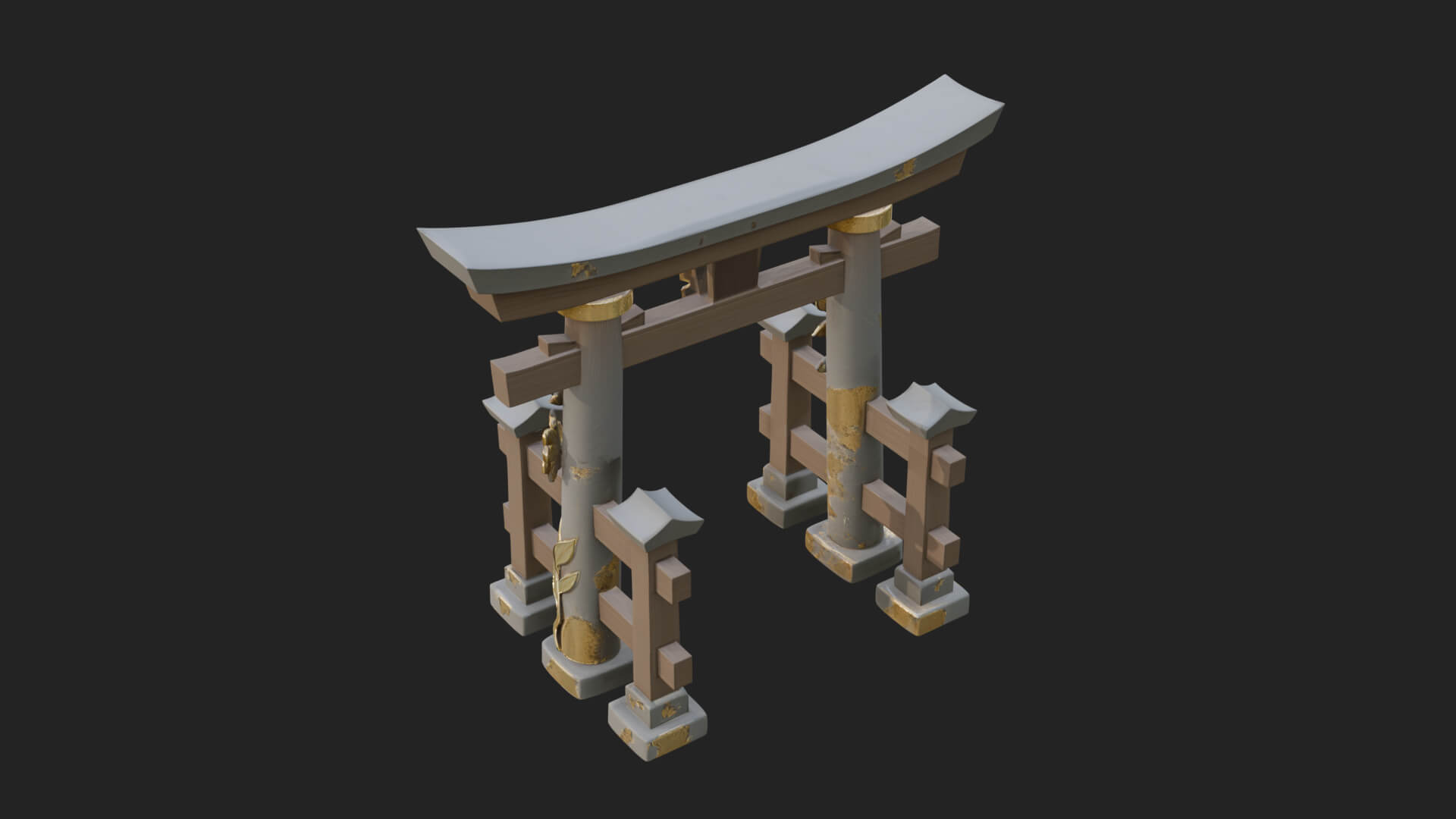 Torii Shrine Gate Design 3 3D Print Model 3D Model