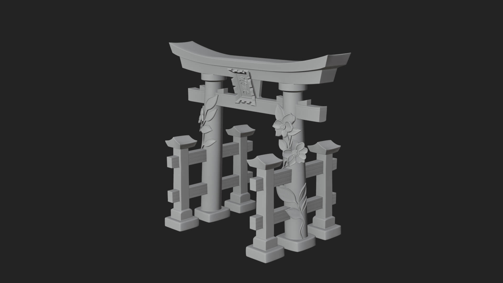 Torii Shrine Gate Design 3 3D Print Model 3D Model