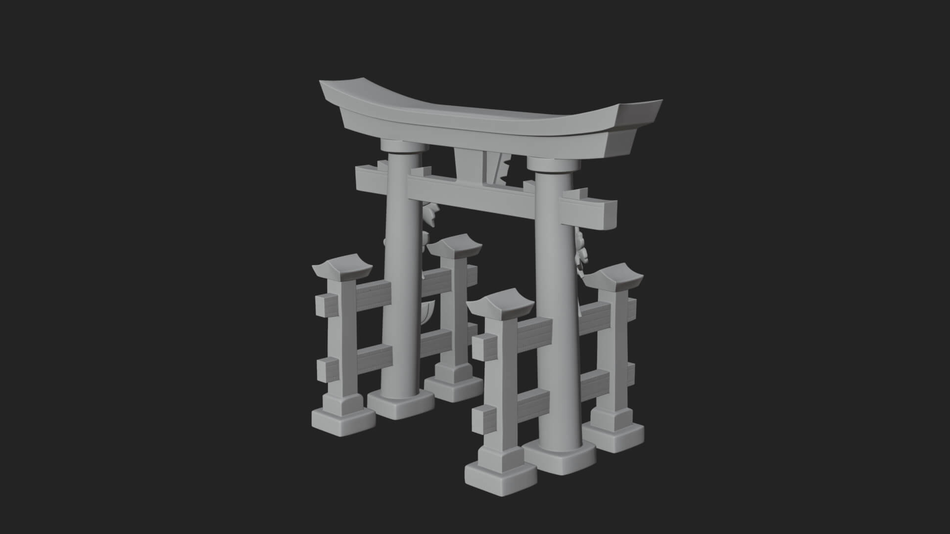 Torii Shrine Gate Design 3 3D Print Model 3D Model