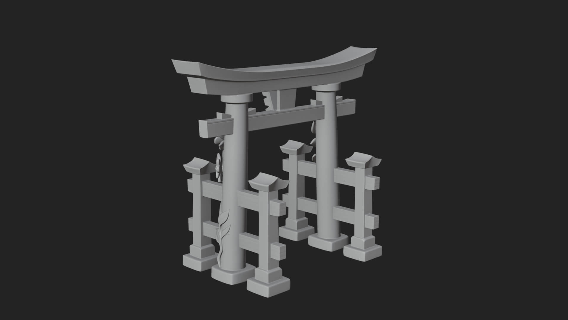 Torii Shrine Gate Design 3 3D Print Model 3D Model