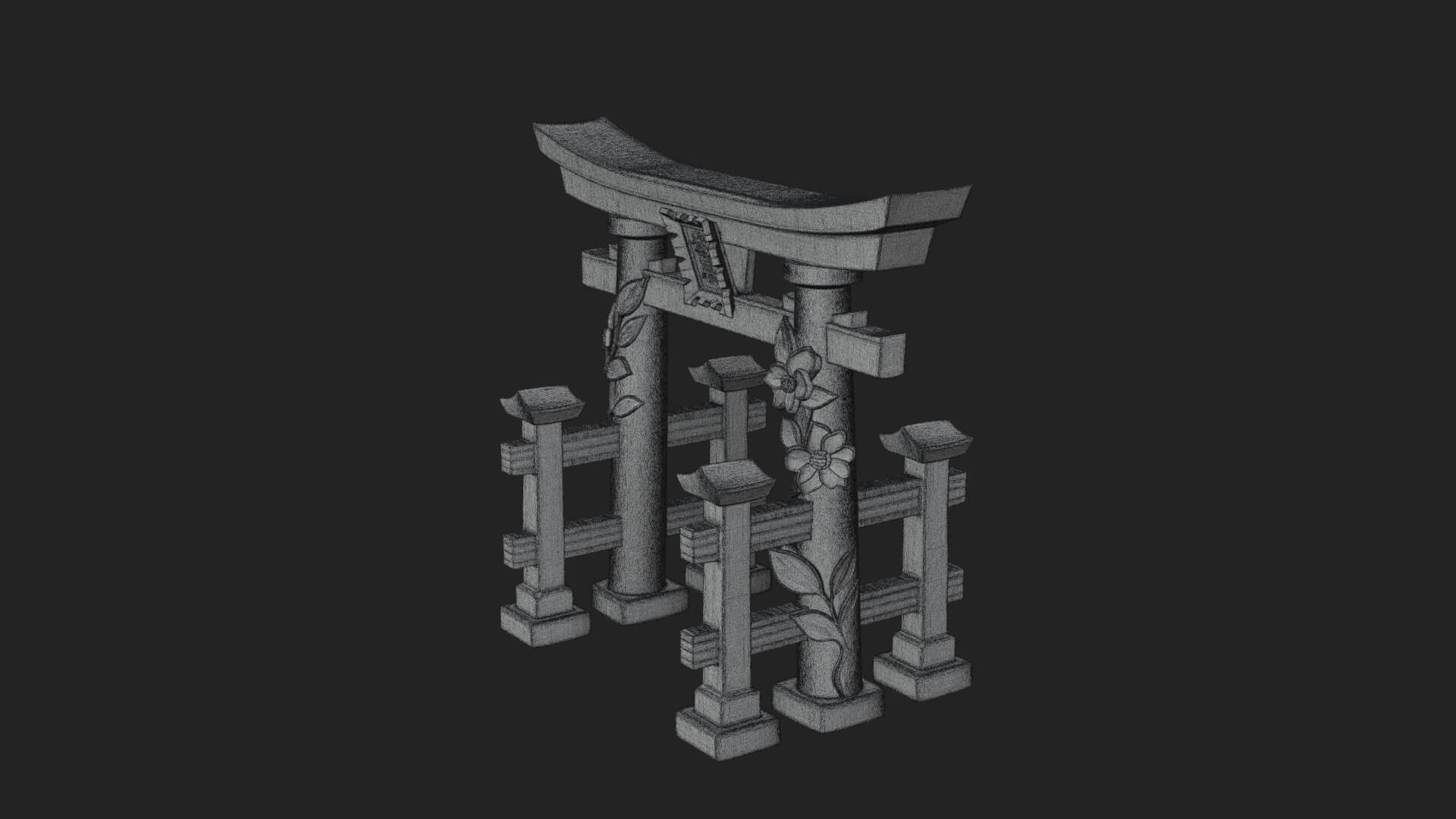 Torii Shrine Gate Design 3 3D Print Model 3D Model