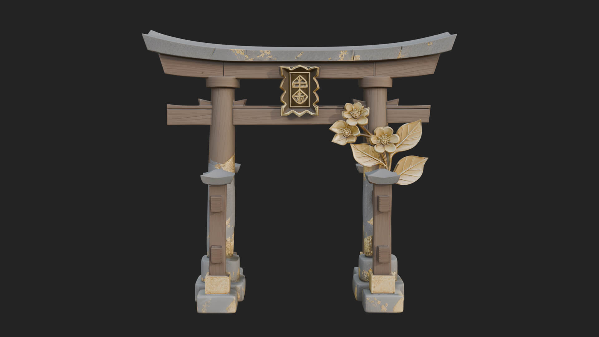 Torii Shrine Gate Design 4 3D Print Model 3D Model