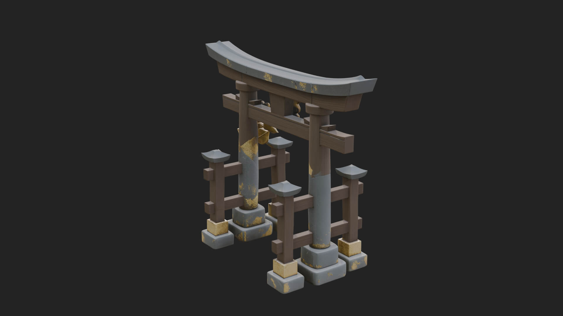 Torii Shrine Gate Design 4 3D Print Model 3D Model