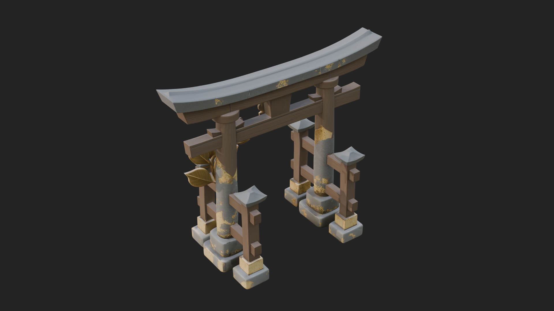 Torii Shrine Gate Design 4 3D Print Model 3D Model
