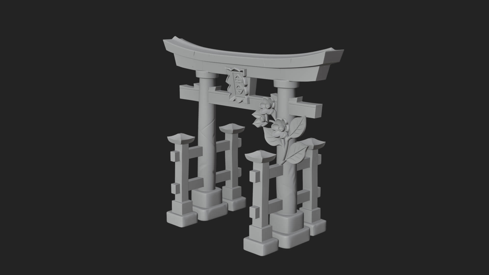 Torii Shrine Gate Design 4 3D Print Model 3D Model