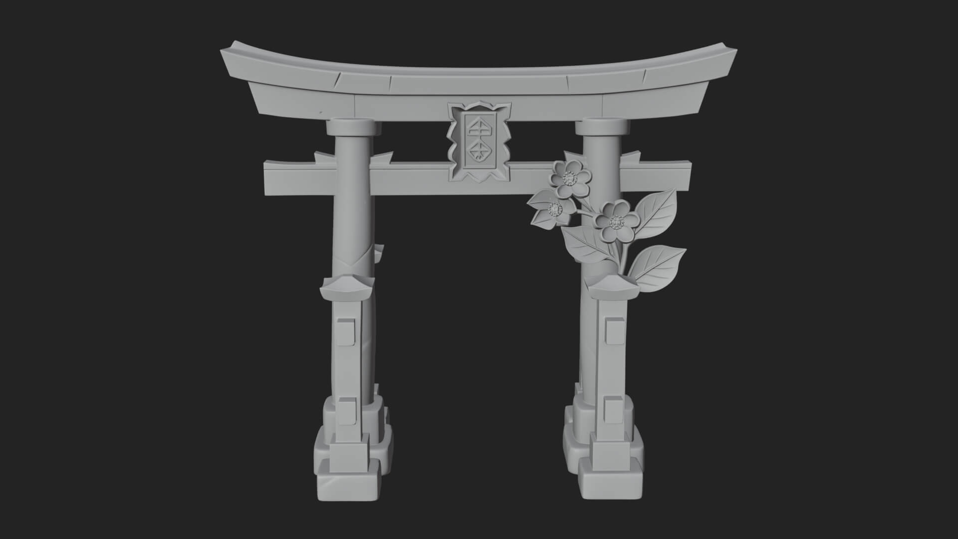 Torii Shrine Gate Design 4 3D Print Model 3D Model