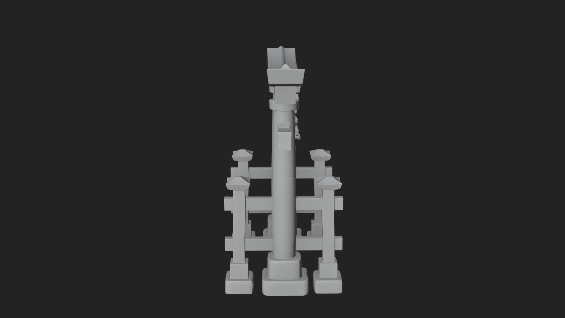 Torii Shrine Gate Design 4 3D Print Model 3D Model