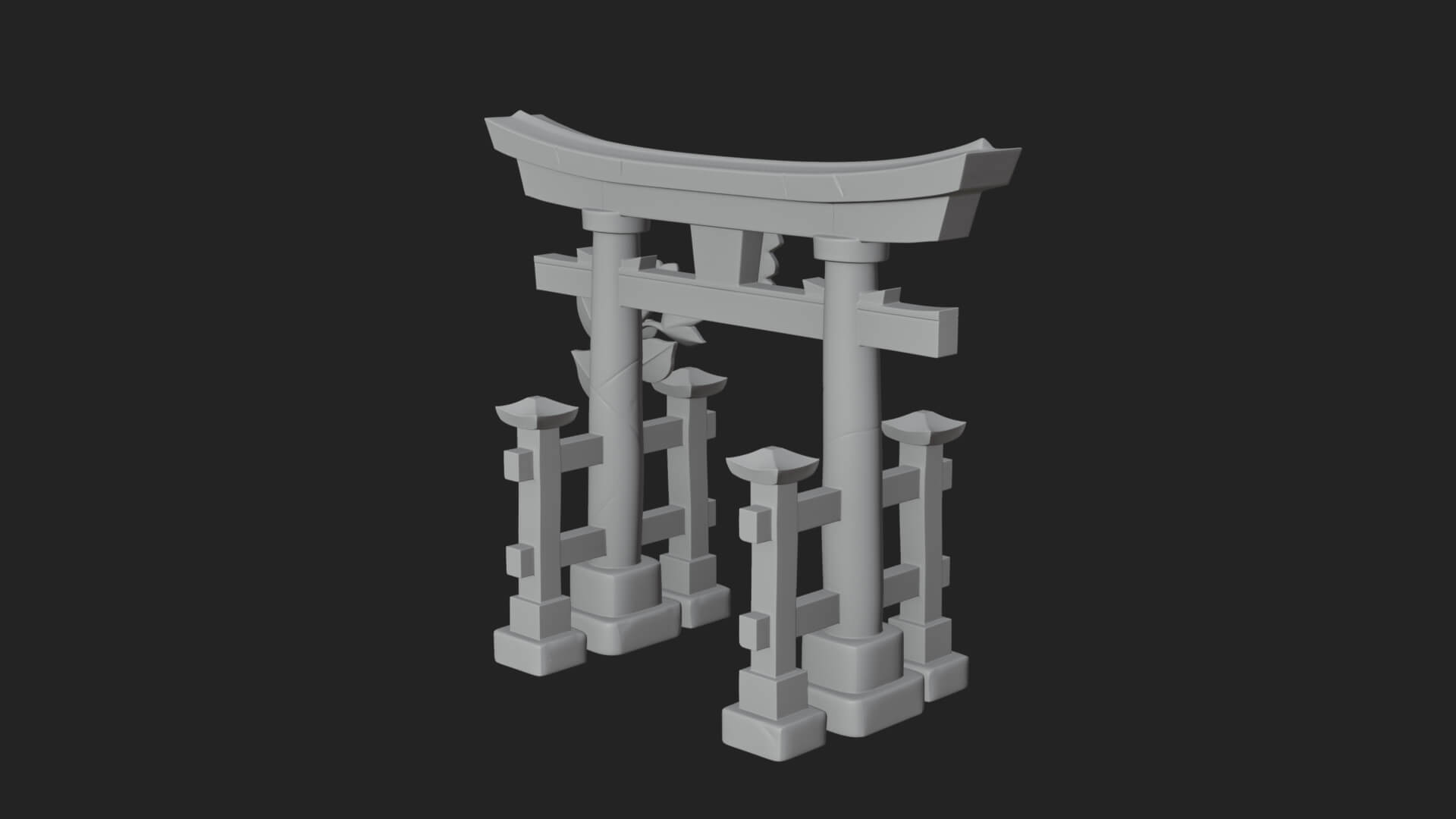 Torii Shrine Gate Design 4 3D Print Model 3D Model