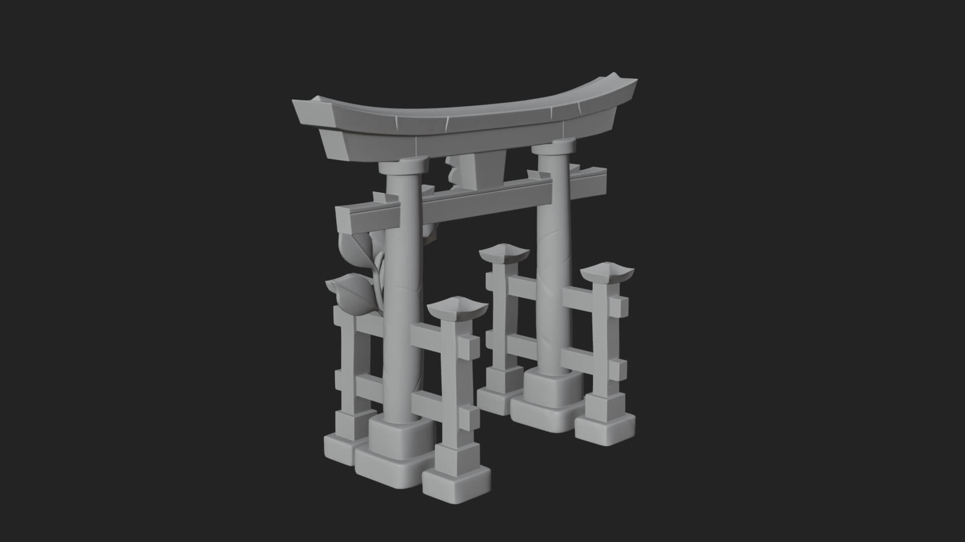 Torii Shrine Gate Design 4 3D Print Model 3D Model