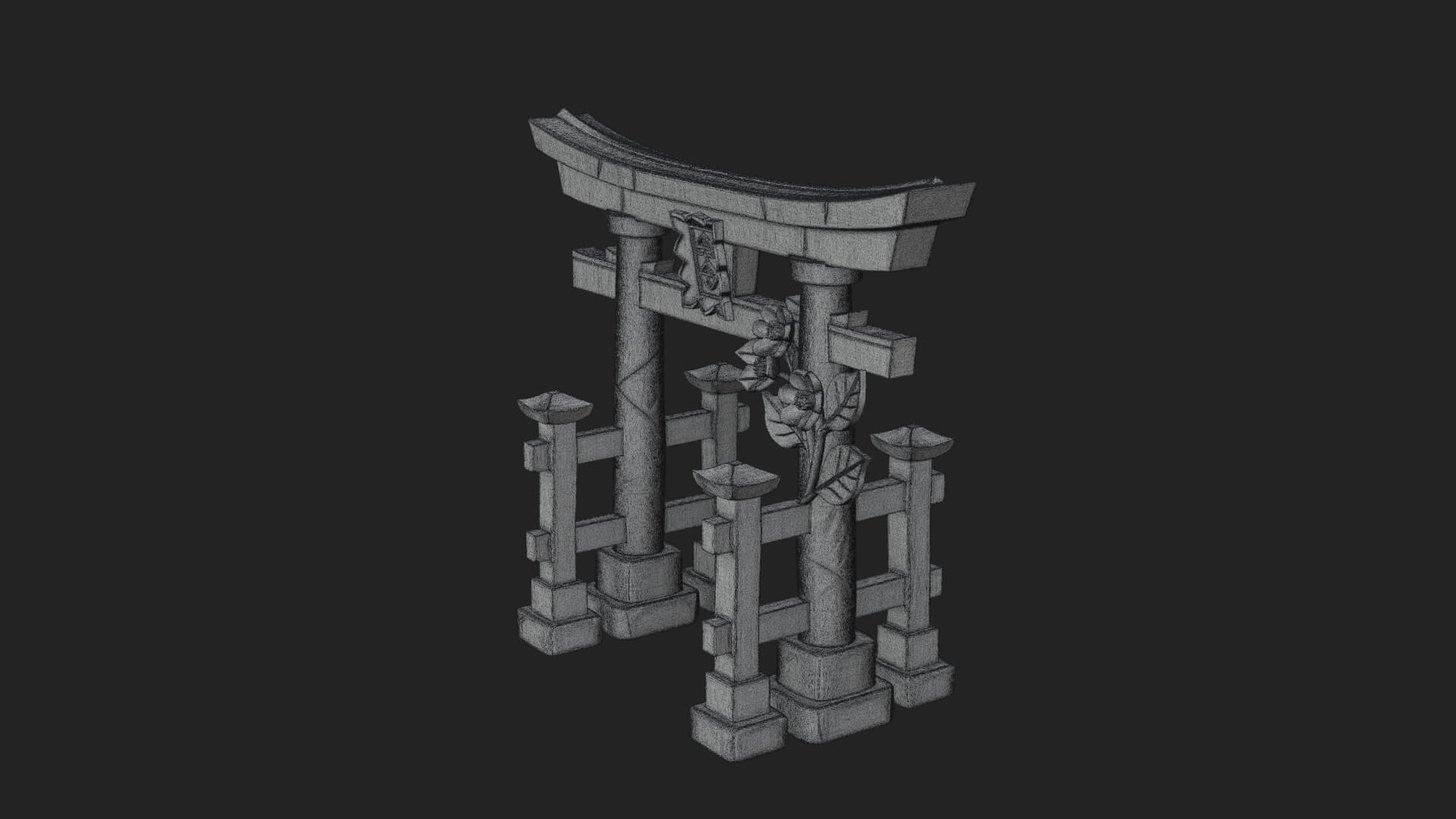Torii Shrine Gate Design 4 3D Print Model 3D Model
